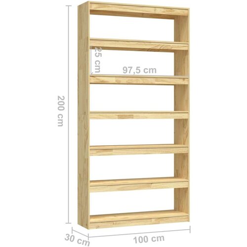 vidaXL Ormarić za knjige / sobna pregrada 100 x 30 x 200 cm borovina Cene