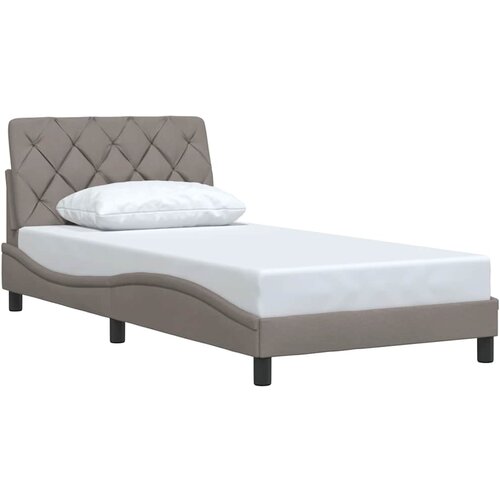 Maison Chic Posteljni okvir - Enojna postelja - Postelja za odrasle brez vzmetnice taupe 100x200 cm blago-J7651, (21759484) Slike