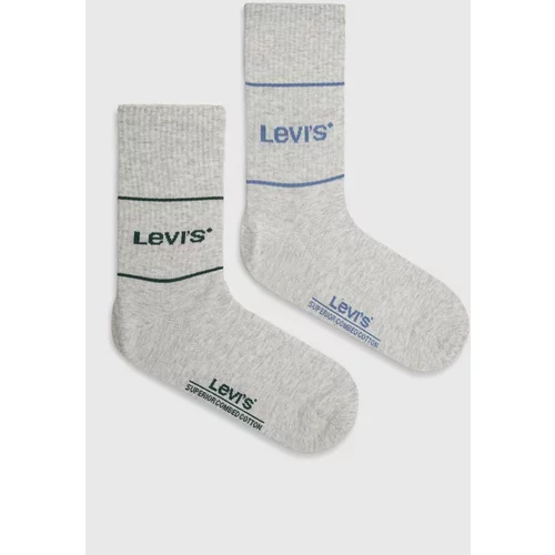 Levi's Nogavice 2-pack siva barva