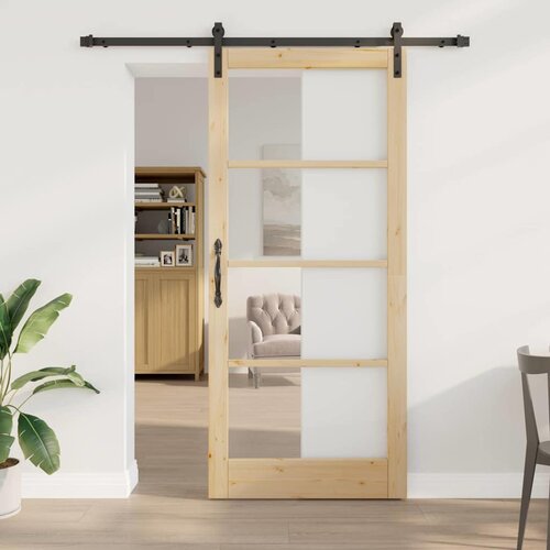  Klizna vrata ORKDAL Prirodna i crna 93 x 211 cm Cijene