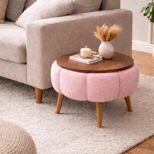 Atelier Del Sofa Papatya - Pink Pink Side Table Cene