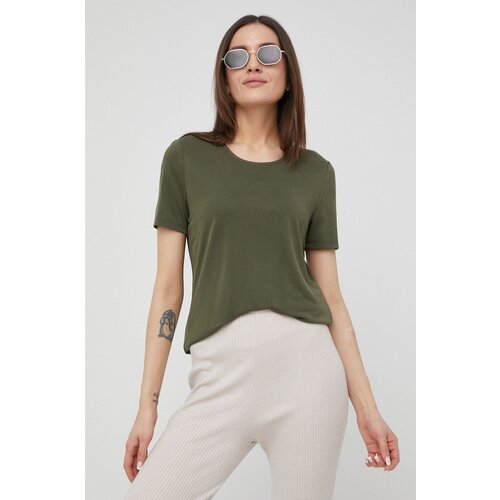 Pieces T-shirt ženski, zelena barva Slike