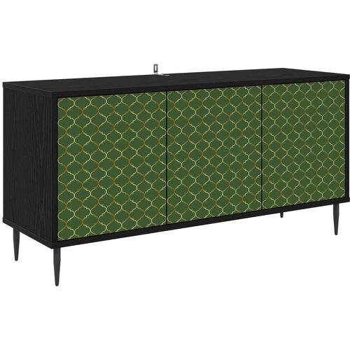  TV ormar RHENEN 102 x 33 x 51 cm Crni hrast Konstruirano drvo Slike
