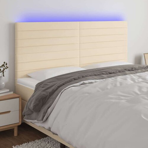  Uzglavlje krem 200x5x118/128 cm od tkanine Cene