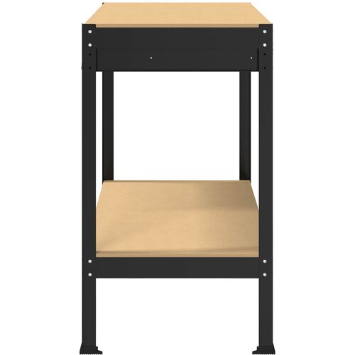  Radna klupa Crna 114 x 54 x 91 cm Projektirano drvo i metal Slike