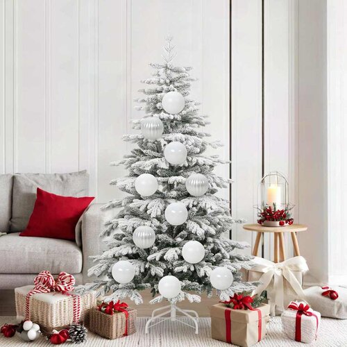 vidaXL Set Božićnih Ukrasnih Kuglica 9 pcs Bijelo Cijene