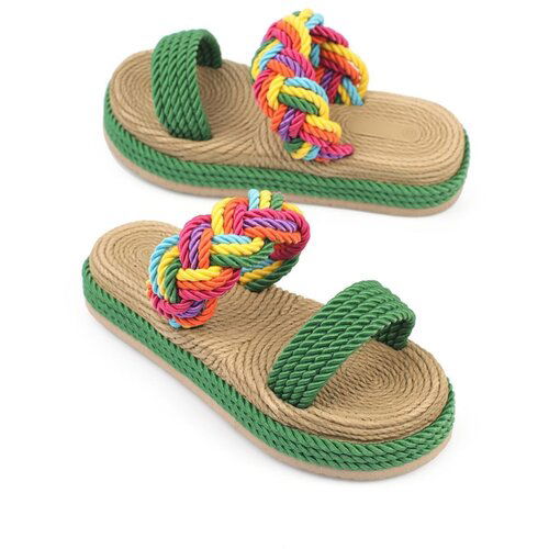 Capone Outfitters Sandals - Green - Flat Slike