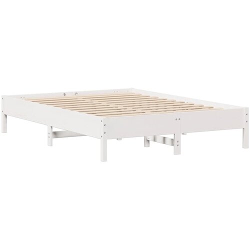  Okvir kreveta bez madraca bijeli 150x200 cm od masivne borovine Slike