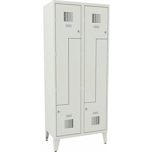  Garderobna omara Z, VxŠxG 1940 x 800 x 500 mm, z nogami, svetlo siva vrata