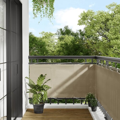 vidaXL Balkonsko platno bež 75x1000 cm 100 % poliestrski oxford Cene