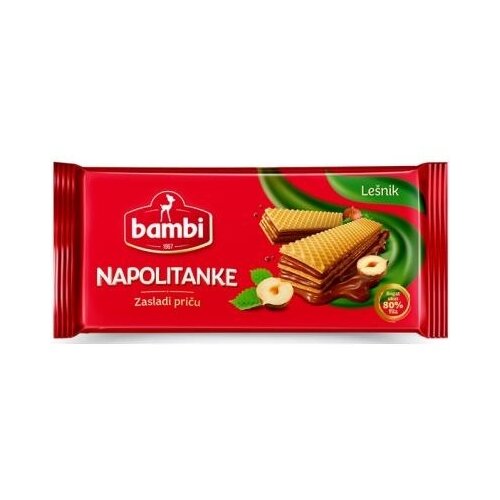 Bambi napolitanke lešnik 185g Cene