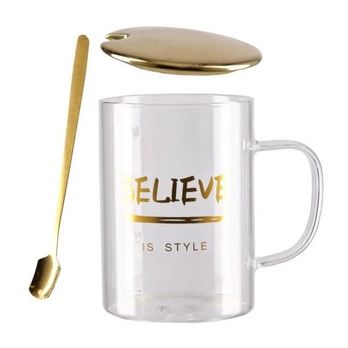  Moka glass &amp;scaron;olja sa poklopcem staklena love zlatna ( 705264 ) Slike