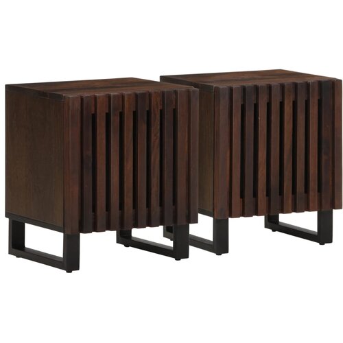 Furnova Nočna omarica 2 kosa 40x34x46 cm trdna borovina, (21927483) Slike
