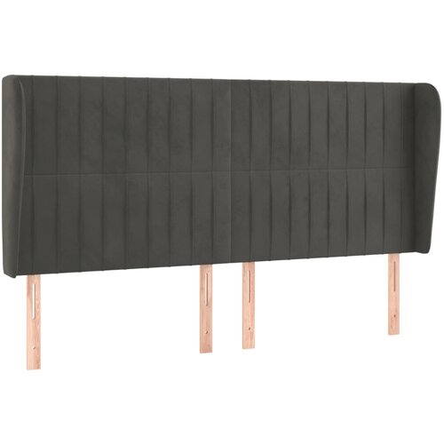 Maison Chic vzglavna omarica - nočna omarica - posteljna omarica z ušesi temno sivo 163x23x118/128 cm žamet, (21711050) Cene