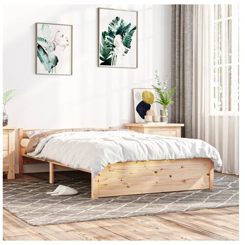  Posteljni okvir iz trdnega lesa 135x190 cm 4FT6 Cene