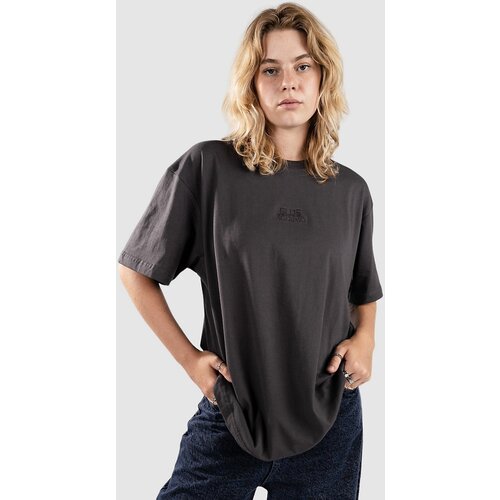 Blue Tomato Wavy Square Boyfriend T-shirt washed out black Slike