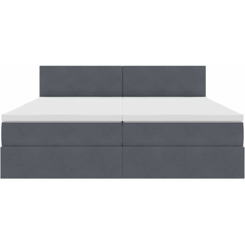  Krevet s od storage s uzglavljem Tamno siva 90 x 200 cm Slike