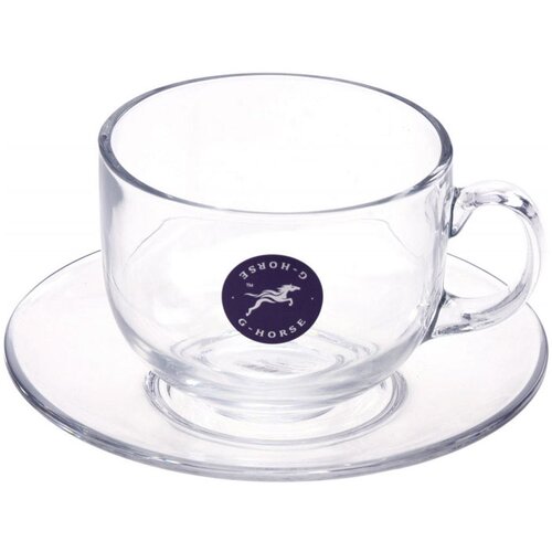  Skodelica s krožnikom Glas, steklena Cene