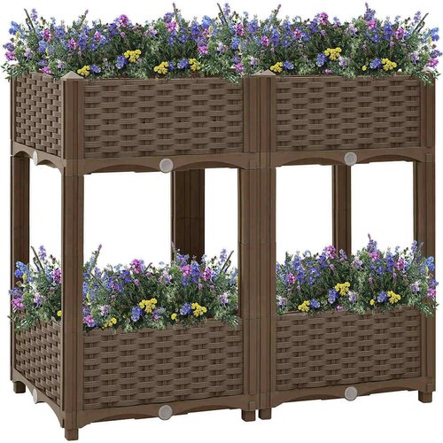 VidaXL povi&amp;scaron;ena gredica 80 x 40 x 71 cm od polipropilena Slike