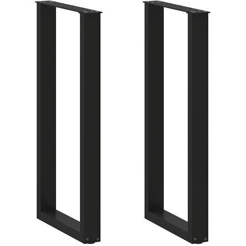  Noge za barski stol U-oblika 2 kom Crne 40 x (100-101) cm Čelik Cijene