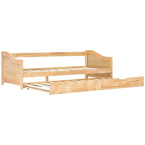 Maison Chic Izvlečni Posteljni okvir - Enojna postelja - Postelja za odrasle iz borovine 90x200 cm, (21693548) Slike