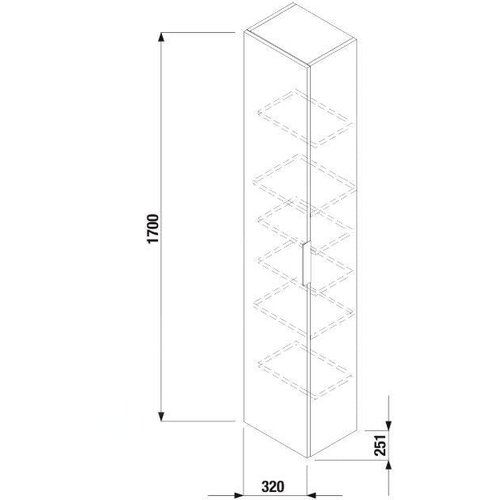 Jika H4537211763001 Cube 170 x 32 x 25 cm visoka stranska omara Slike
