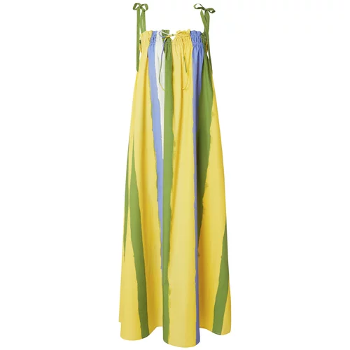 Top Shop Poletna obleka svetlo modra / svetlo rumena / zelena / bela