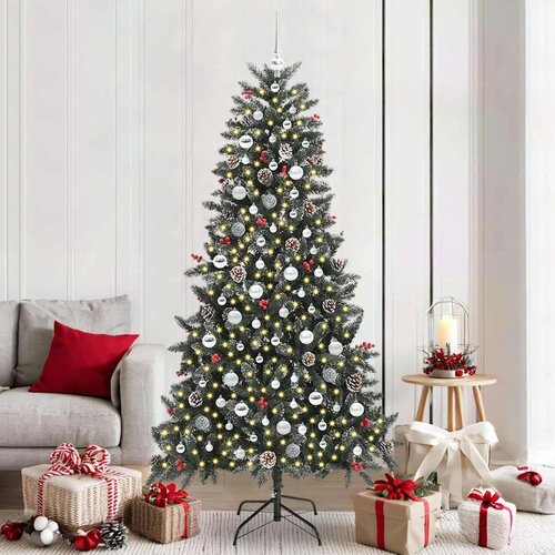 vidaXL Umestno božično drevo med 300 LED Zelena 114 x 114 x 210 cm Cene