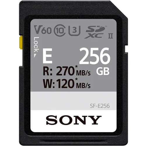 Sony SDXC E series 256GB UHS-II Class 10 U3 V60