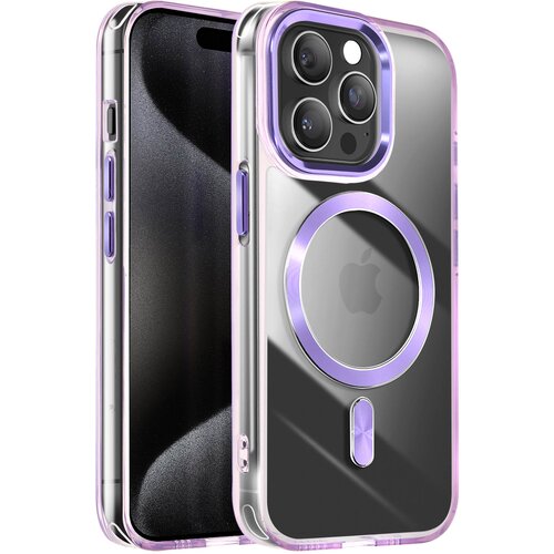 AVIZAR Ohišje MagSafe za iPhone 15 Pro Max Crystal Color Back, Vijolična, (5000010490) Cene