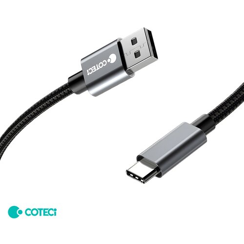 Data kabl Coteci 87313 60W 10 Gbps USB 3.0 na Type C crni 2m Slike