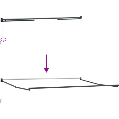 vidaXL ročna retraktibilna tenda rdeča 450x300 cm, tenda nadomestno platno za okvir 4.5x3 m rdeča Cene