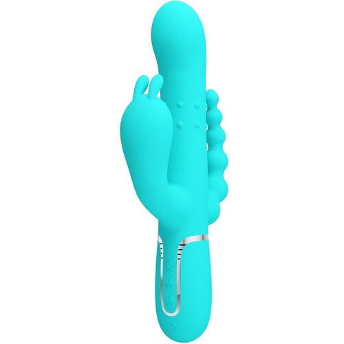 Pretty Love CAMMY 4 V 1 VEČFUNKCIONALNI TROJNI ZAJEČKI VIBRATOR MODER, (22071369) Cene