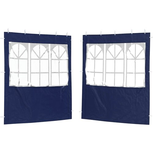 vidaXL Stranska stena zabavnega &scaron;otora 2 pcs 200 x 195 cm Modra, (5000218882) Cene