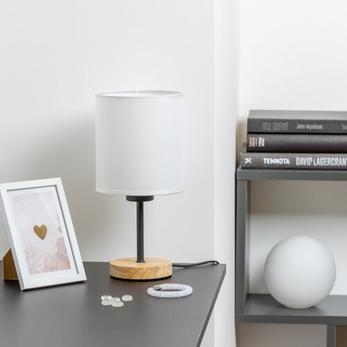  Brilagi - Stona lampa NUBILA WOOD 1xE27/25W/230V hrast/bela Slike
