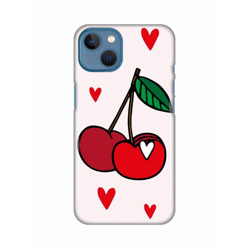  Silikonska maska za iPhone 13 6.1 Cherry Print bela Slike