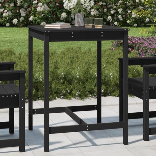 vidaXL Vrtni stol crni 82 5x82 5x110 cm od masivne borovine Cijene