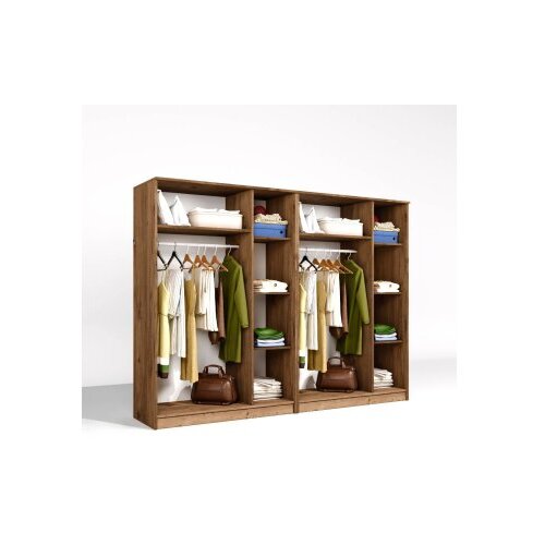 Hanah home Ormar Kardelen 1600-120, 240x180x51.8 cm, , Smeđa Slike