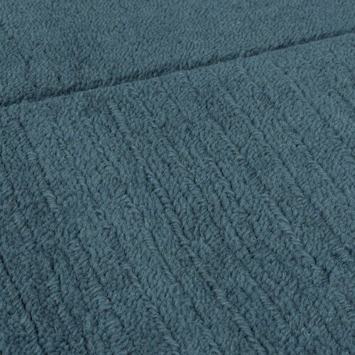Flair Rugs Modra ročno tkana volnena preproga 200x290 cm Textured Wool Border &amp;ndash; Slike