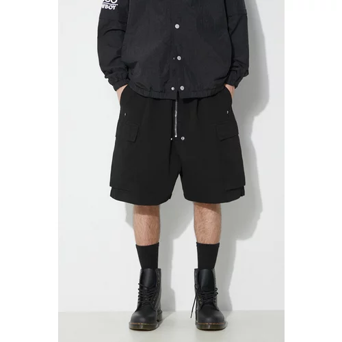 Rick Owens Pamučne kratke hlače Woven Shorts Cargobela Shorts boja: crna, DU01D1369.CB.09
