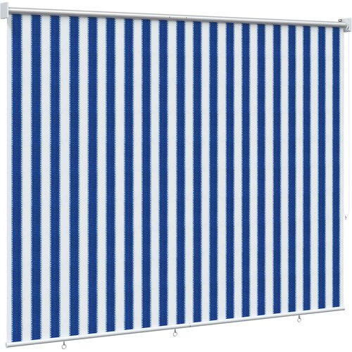  Vanjska roleta 90% blokada UV zraka Plava i bijela pruga 200 x 230 cm Slike