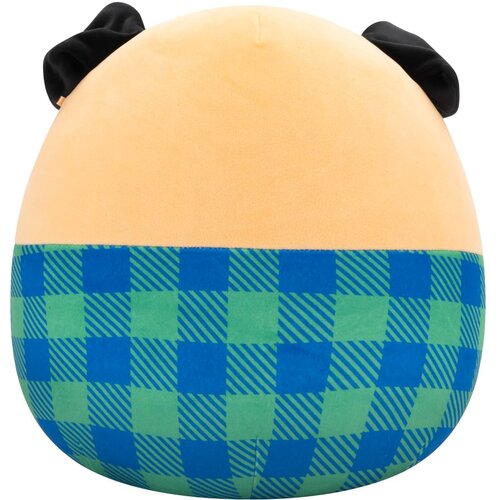 Squishmallows Prince rjavi mops v karirasti srajci, 30 cm Slike