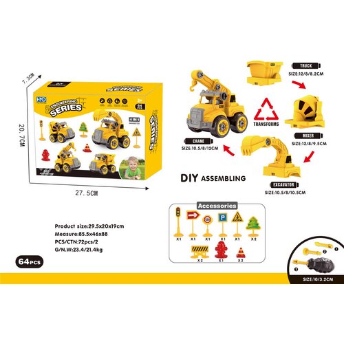  Construction Vehicles Set + Accessories Cene