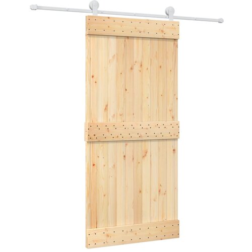 vidaXL Klizna vrata s priborom za montažu 95 x 210 cm masivna borovina Cijene