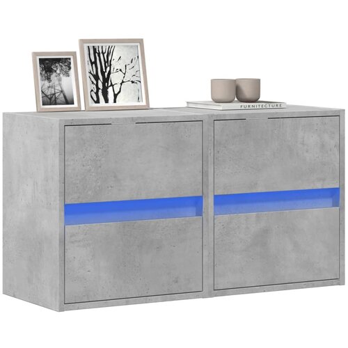 VidaXL Zidni TV ormarići LED 2 kom boja betona 41x31x45 cm Slike