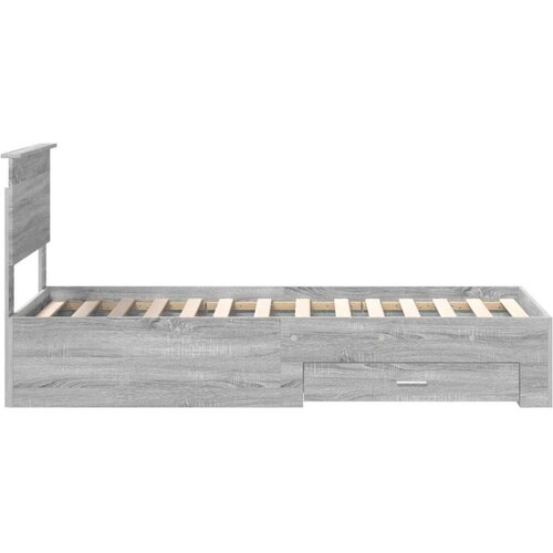  Okvir za krevet Sivi Sonoma i srebrna 75 x 190 cm Slike