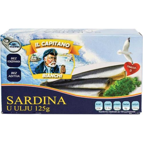Il Capitano Sardine u ulju, 125g Slike