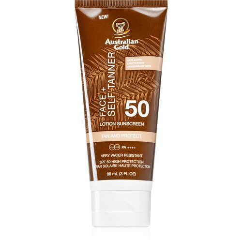 Australian Gold Face + Self Tanner krema za samotamnjenje za lice SPF 50 88 ml Slike