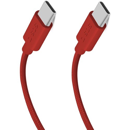 Sbs KABEL TECABLETISSUETCCR USB-C NA USB-C 1,5M 60W V OPOLOCIE RDEČI, (22070533) Cene