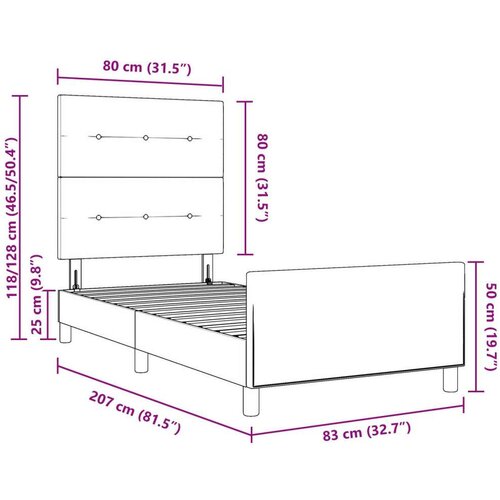  Tamnozeljeni Bar&amp;scaron;unasti Krevet Okvir 80x200 cm Slike